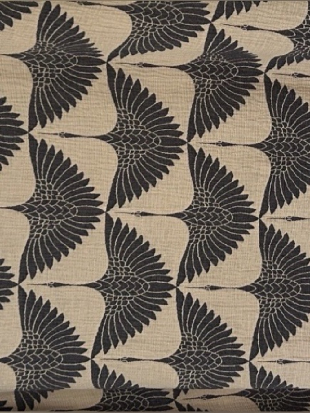 Woven Crane Throw Blanket • 55x77 • Reversible Cotton • Birmingham Drop